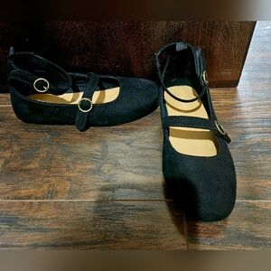 Black Suede Maryjane Dress Shoes Toddlet Girls 10